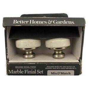 NWT Better Homes & Gardens Marble Finial Set